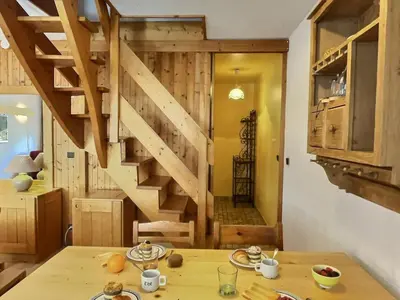 Plan de l'établissement Grand studio mezzanine avec parking couvert, proche des pistes - FR-1-411-868