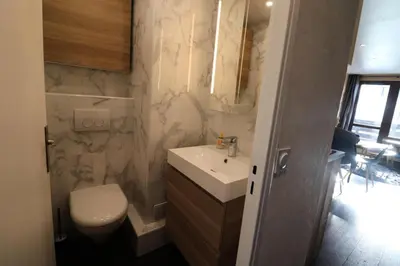 Salle de bains dans l'établissement Résidence Grand Tichot A - Appartement au centre de Tignes Le Val Claret Haut MAE-7834
