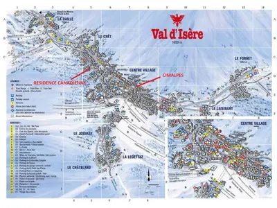 Plan de l'établissement Magnifique appartement avec jacuzzi extérieur privé à Val d'Isère - FR-1-567-99