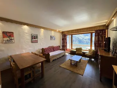 Coin salon dans l'établissement Résidence Soleil - Appartement rénové·Proche des pistes et des commer MAE-9394