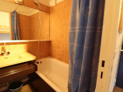 Salle de bains dans l'établissement Studio lumineux proche des pistes avec balcon et animaux admis - FR-1-502-474