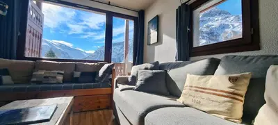 Coin salon dans l'établissement StaniVal - Duplex vue montagne avec terrasse et parking - Val d'Isère