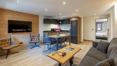 Cuisine ou kitchenette dans l'établissement Résidence W 2050 - BELLE PLAGNE
