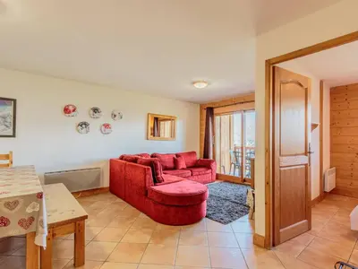 Coin salon dans l'établissement Appart 4P au pied des pistes avec WIFI et parking - FR-1-352-81