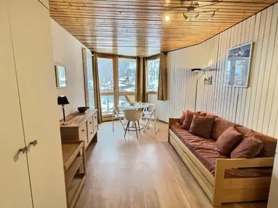 Coin salon dans l'établissement Résidence Portillo - Charmant studio de 4 personnes avec vue imparable plein sud MAE-6014