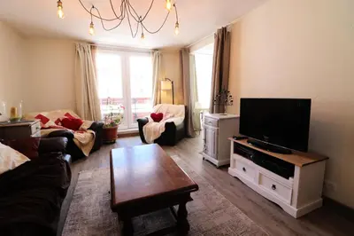Télévision ou salle de divertissement dans l'établissement Résidence Les Rives - Appartement à proximité des pistes MAE-3924