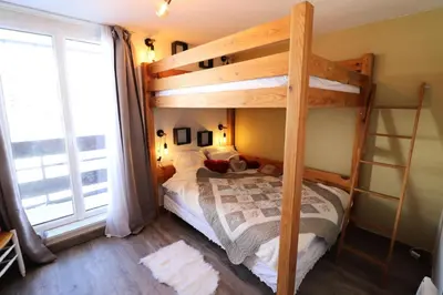 Un ou plusieurs lits dans un hébergement de l'établissement Résidence Les Rives - Appartement à proximité des pistes MAE-3924