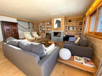 Coin salon dans l'établissement Chalet Kiriolé
