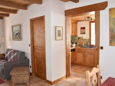 Coin salon dans l'établissement Appartement chalet 4 pièces, proche centre, animaux admis - FR-1-464-214