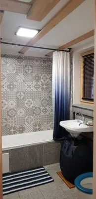 Salle de bains dans l'établissement Studio en lisière de forêt