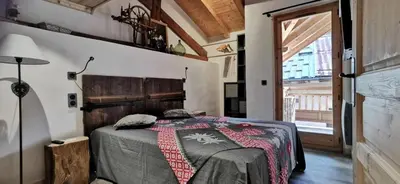 Un ou plusieurs lits dans un hébergement de l'établissement Vacation rental - Pralognan La Vanoise Savoie