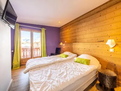 Un ou plusieurs lits dans un hébergement de l'établissement Chalet Millonex - Appartement rénové·skis aux pieds·WIFI·Balcon MAE-4984