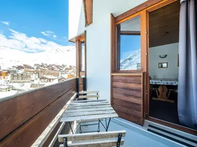 Balcon ou terrasse dans l'établissement Résidence Savoy - Appartement confortable·Ski aux pieds MAE-4994